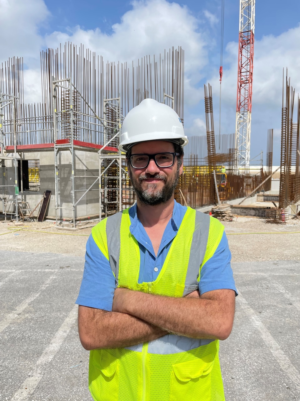 Nikolaos Kokonas, a construction engineer in the Facilities Engineering and Acquisition Division (FEAD) Project Management and Engineering (PM&E) Branch at Public Works Department, Souda Bay, Greece, poses for an environmental photo June 7, 2023.