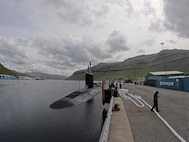 The Virginia-class attack submarine USS Delaware (SSN 791) arrived in Tórshavn for a scheduled port visit, marking the first time a U.S. nuclear powered submarine has moored in the Faroe Islands, June 26, 2023. Delaware, the seventh U.S Navy ship and first submarine named after the first U.S. state of Delaware, is a flexible, multi-mission platform designed to carry out the seven core competencies of the submarine force: anti-submarine warfare; anti-surface warfare; delivery of special operations forces; strike warfare; irregular warfare; intelligence, surveillance and reconnaissance; and mine warfare.