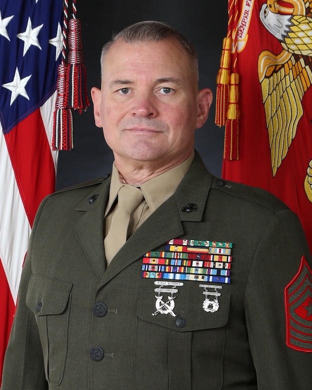 Sergeant Major Denham enlisted in the Marine Corps on June 2, 1992 and completed recruit training at MCRD Parris Island, South Carolina. After completion of recruit training he attended The School of Infantry, where he was assigned the 0352 MOS. In January 1993, Private First Class Denham reported to 2nd Battalion, 2nd Marine Regiment, Camp Lejeune, North Carolina. During this tour, he fulfilled duties as Gunner, Team Leader, and Section leader while deploying three times.