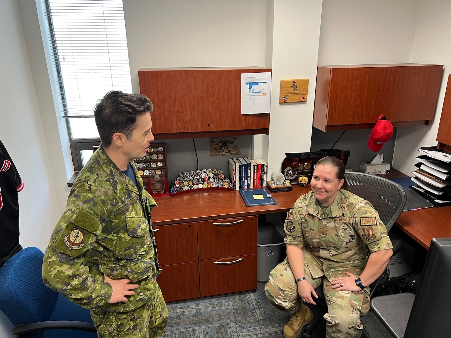Airmen talking