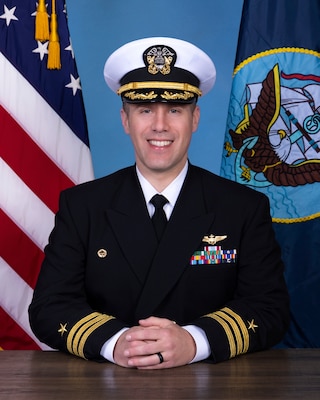 Naval Magazine Indian Island Commanding Officer Cmdr. Todd Galvin official portrait