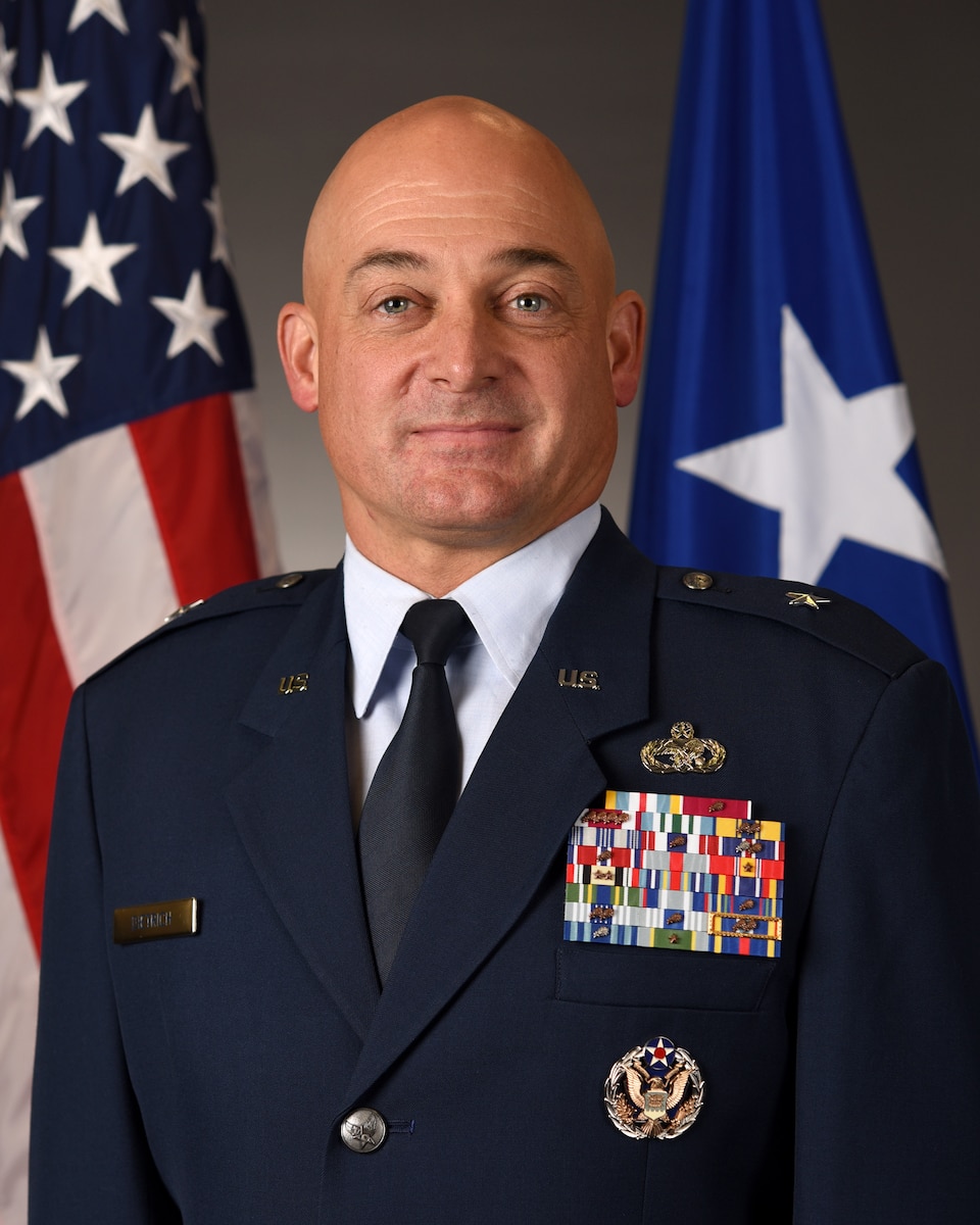The official photo of Brigadier General George T.M. Dietrich III. He took command of the 82d TRW on June 27th, 2023.