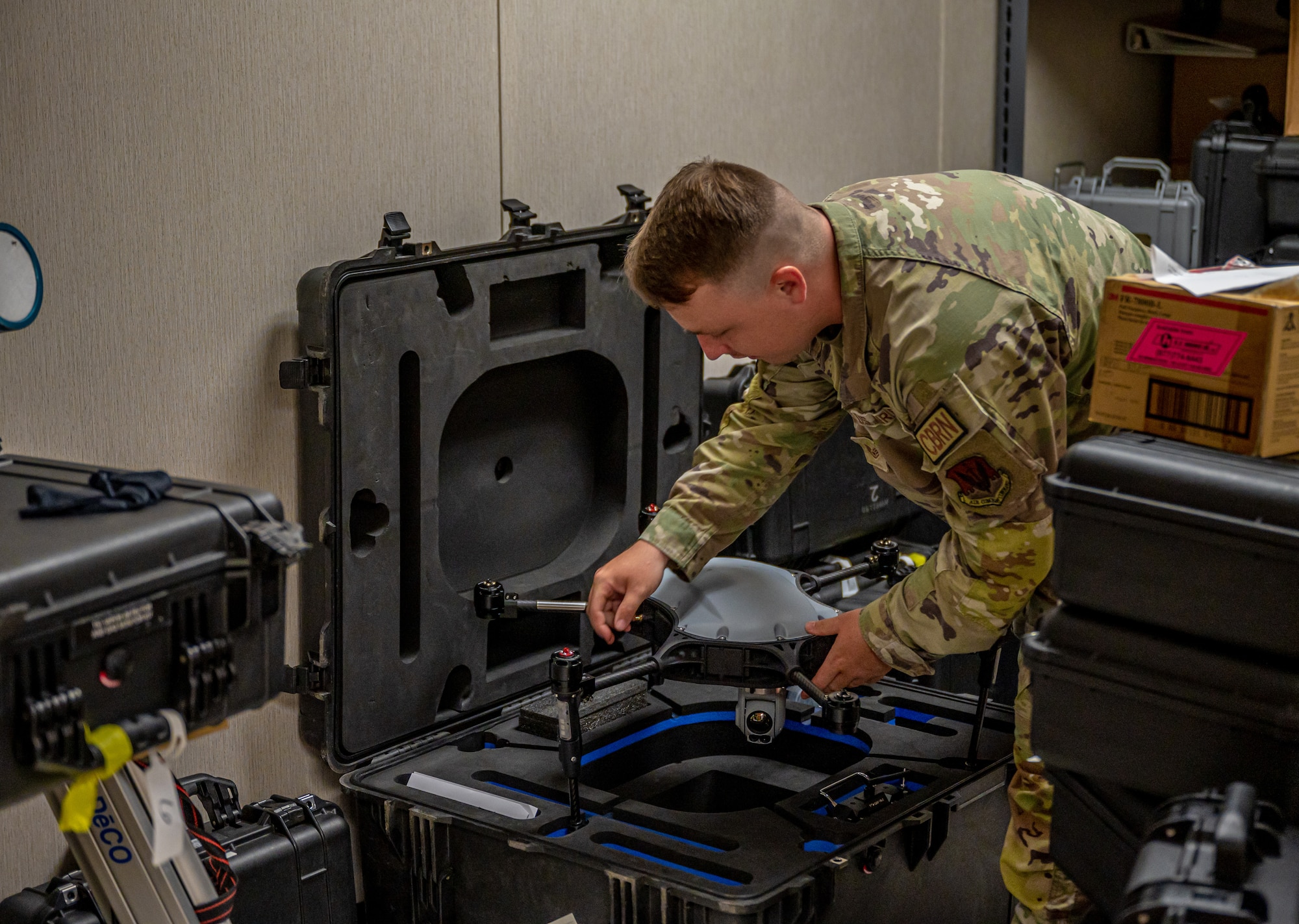 Airmen working