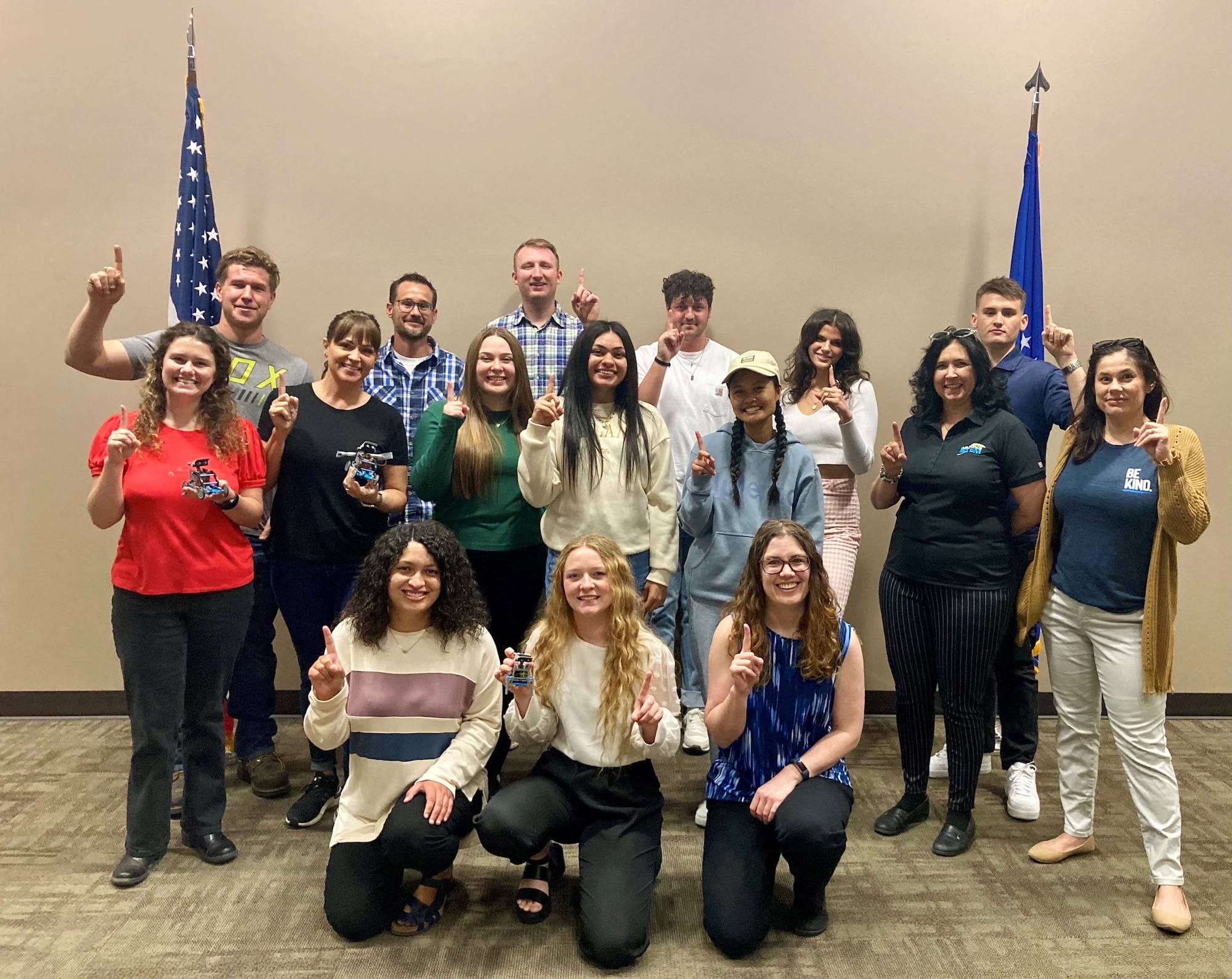 Twenty Air Force Life Cycle Management Center interns participated in Foundational Botcamp, an educational course for new employees and interns that is designed primarily to help demonstrate and emphasize the importance of teamwork.