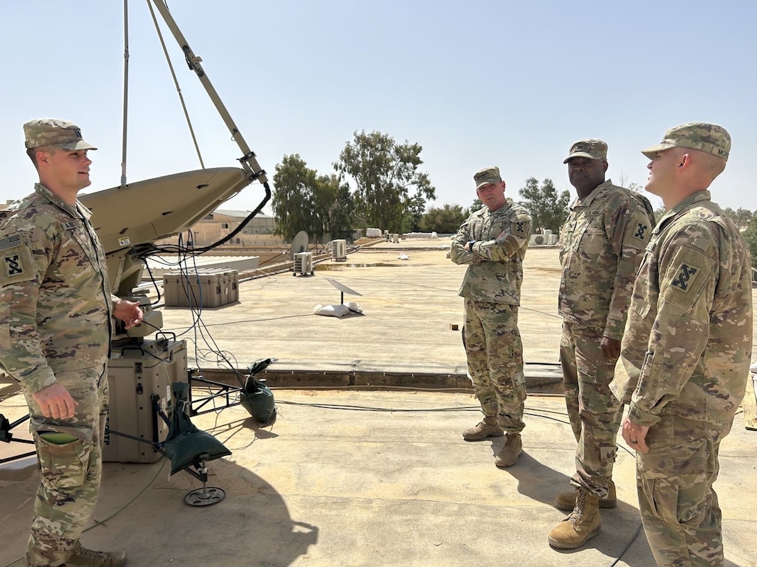 Signal Soldiers establish connectivity at a remote air base