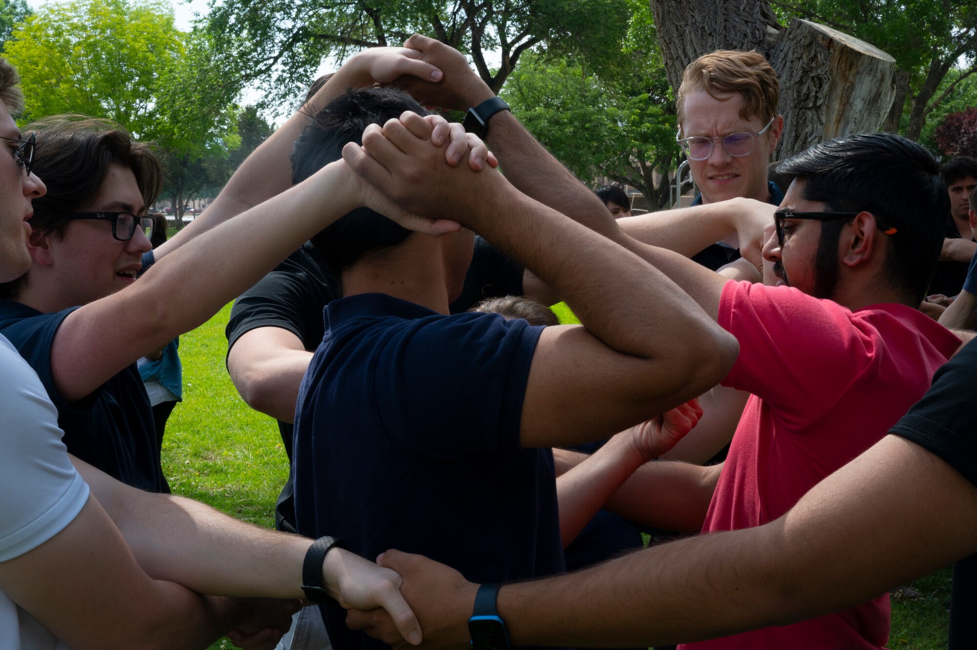 interns do team building