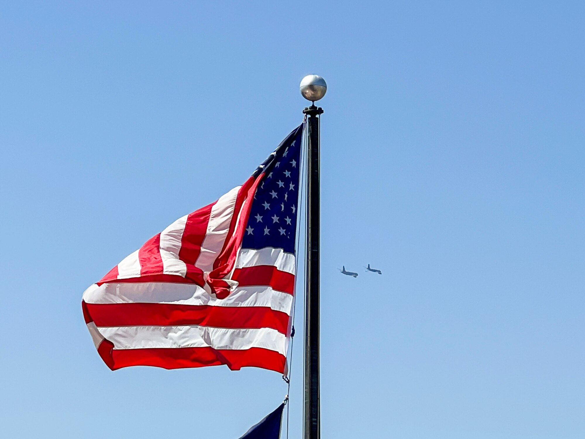 Pilots assigned to AETC's 97th Air Mobility Wing at Altus Air Force Base, Oklahoma, showcased the U.S. Air Force's air refueling capabilities over the Texas State Capitol