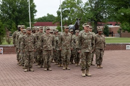 During a redeployment ceremony in front of Fowler Hall on Fort Knox, Kentucky, June 23, 2023, Soldiers assigned to the 18th Financial Support Center returned home after completing a 9-month deployment in the Middle East.
