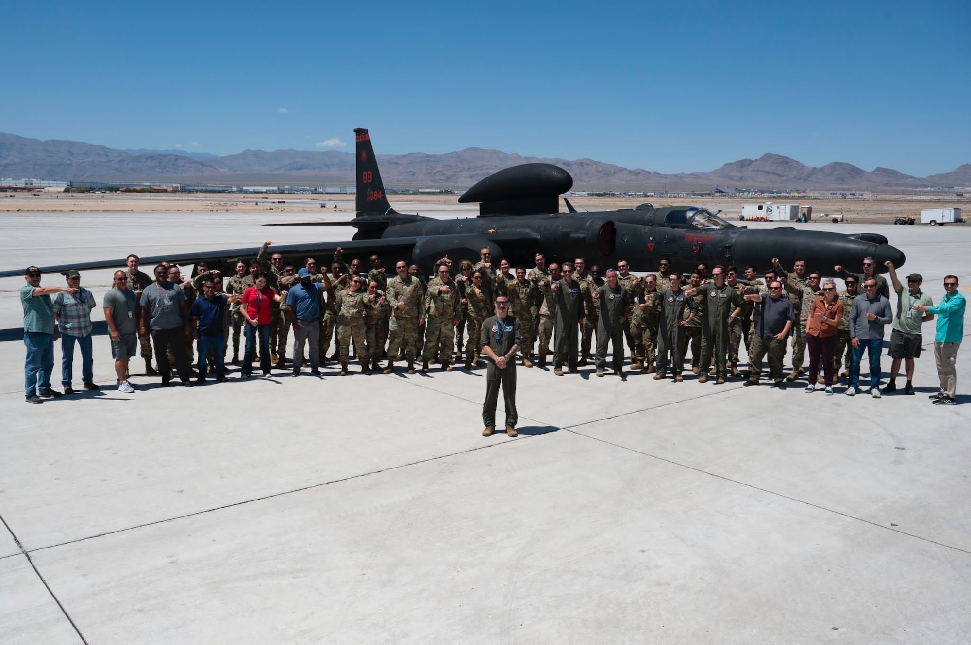 Group photo in front of U-2.