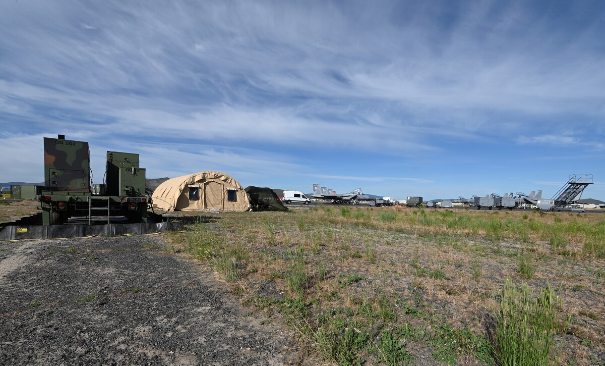 F-15s parked in remote location