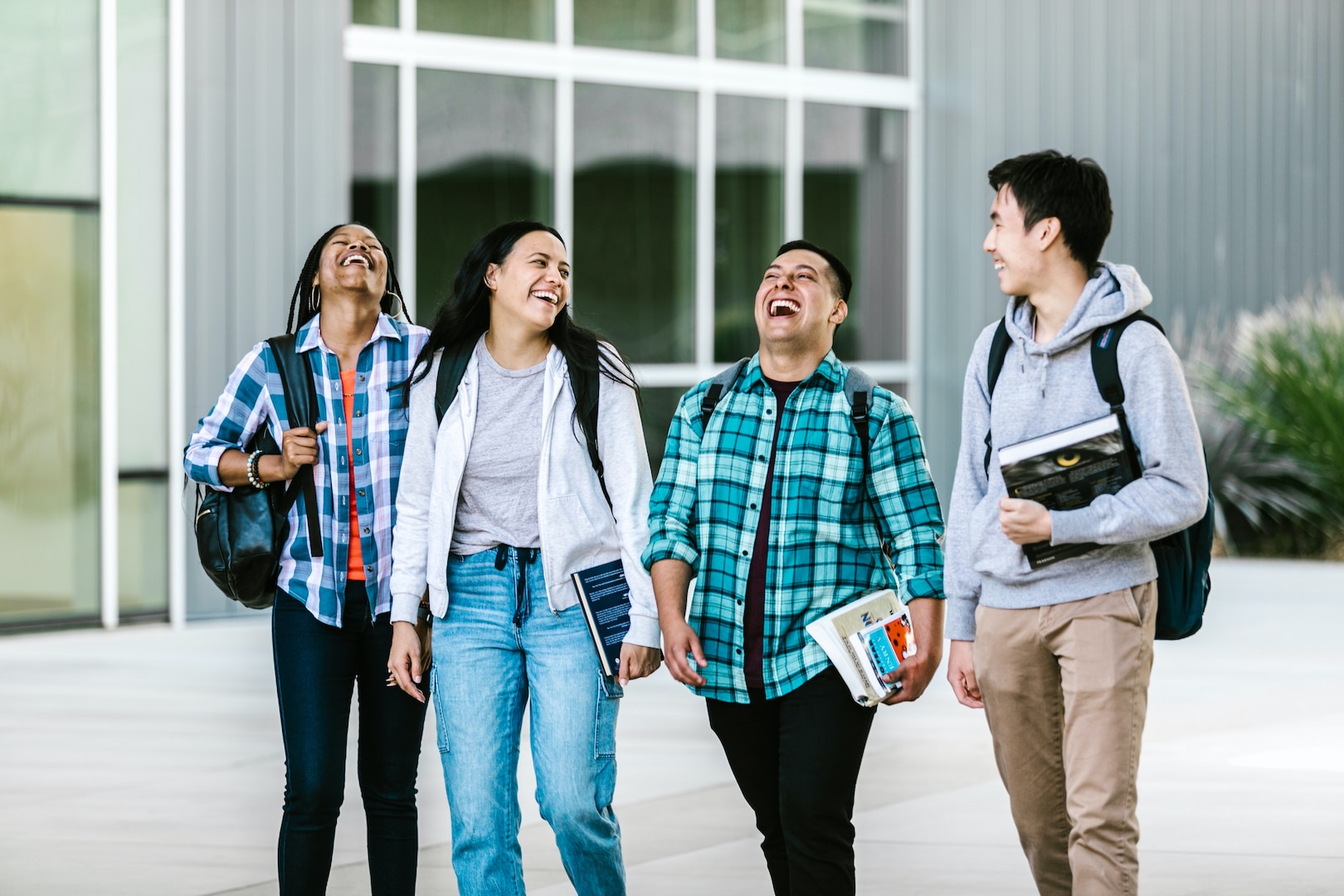 Students laughing