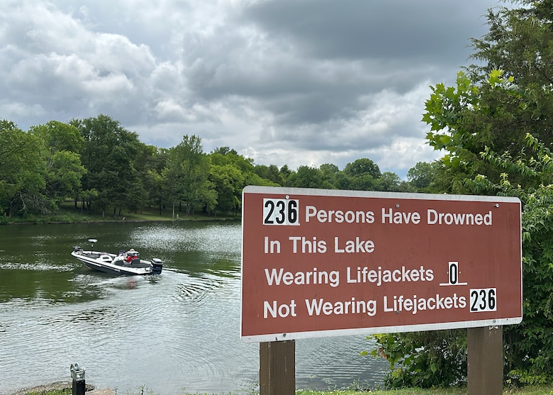 To date, 236 people have drowned at Old Hickory Lake in Hendersonville, Tennessee. Wearing a life jacket while recreating at Corp lakes is recommended for all visitors. By law, children 12 and under must wear a life vest. (USACE Photo by Misty Cunningham)