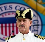 Capt. Patrick Culver delivers remarks upon assuming the responsibility as the 16th Gold Ancient Mariner on July 17, 2020. The title of Ancient Mariner recognizes seagoing longevity and honors the most venerable practitioners of seamanship.