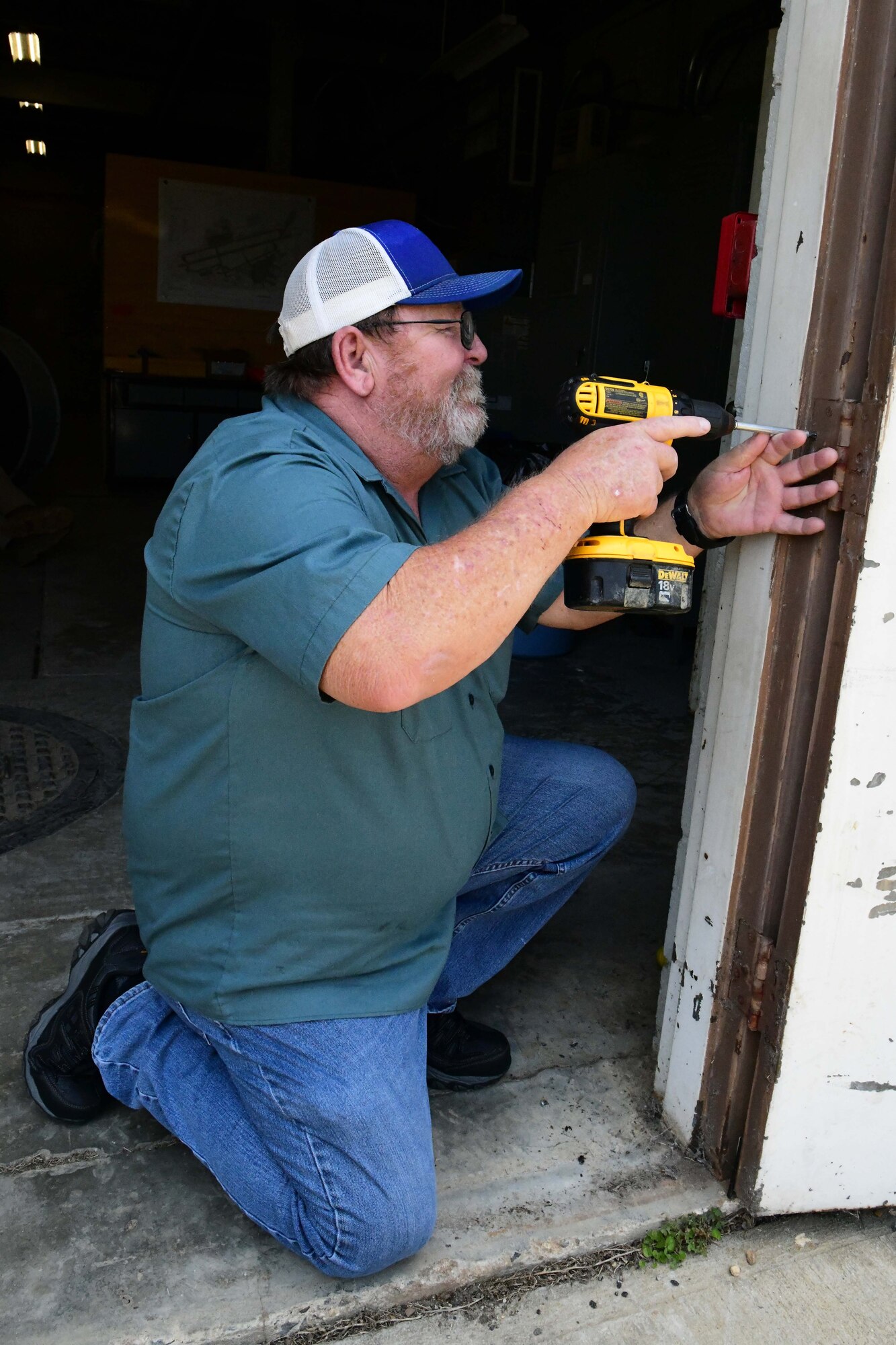 Many using a drill