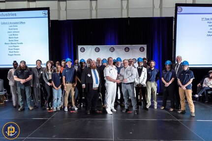 Group photo at the Navy’s Submarine Industrial Base (SIB) Program’s Talent Pipeline Project Signing Day in Pennsylvania on May 4, 2023.