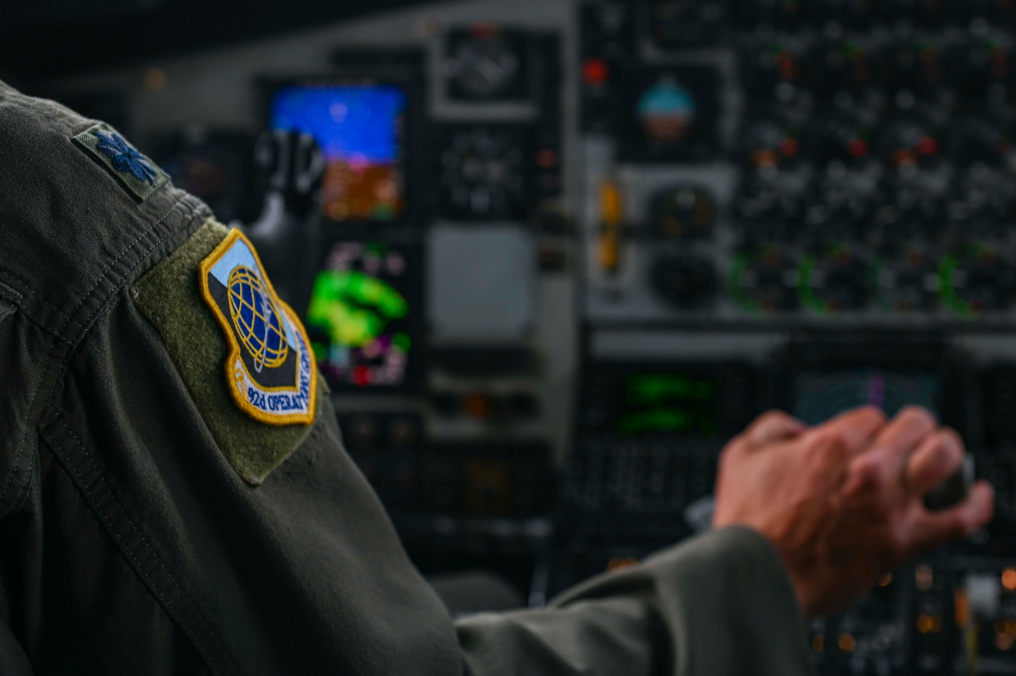 U.S. Air Force Lt. Col. Daniel Schone, a 92nd Air Refueling Squadron pilot, flies a KC-135 Stratotanker as part of Operation Centennial Contact out of Fairchild Air Force Base, Washington, June 27, 2023. The movement, which included stops at Yellowstone National Park, Mount Rushmore, and Glacier National Park, was part of Air Mobility Command’s celebration of 100 years air refueling operations and demonstrated the 92nd Air Refueling Wing’s global reach capabilities. Since its inception in 1923, air refueling has become a crucial component of military and civilian aviation operations around the world by extending the range and endurance of aircraft and enabling them to complete missions that would otherwise be impossible or require multiple stops. As a result, this capability is essential for strategic and tactical operations, as well as humanitarian relief efforts in support of AMC, U.S. Transportation Command and Department of Defense priorities. (U.S. Air Force photo by Airman 1st Class Haiden Morris)