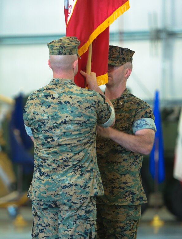 Col. Matthew J. McKinney assumed command of Marine Corps Logistics Base Albany after Col. Michael J. Fitzgerald relinquished command, June 29. Leadership from the Albany area community were in attendance at the change of command ceremony along with Col. Adolfo Garcia Jr., commander, Marine Corps Installations East. (U.S. Marine Corps photo by Jennifer Parks)