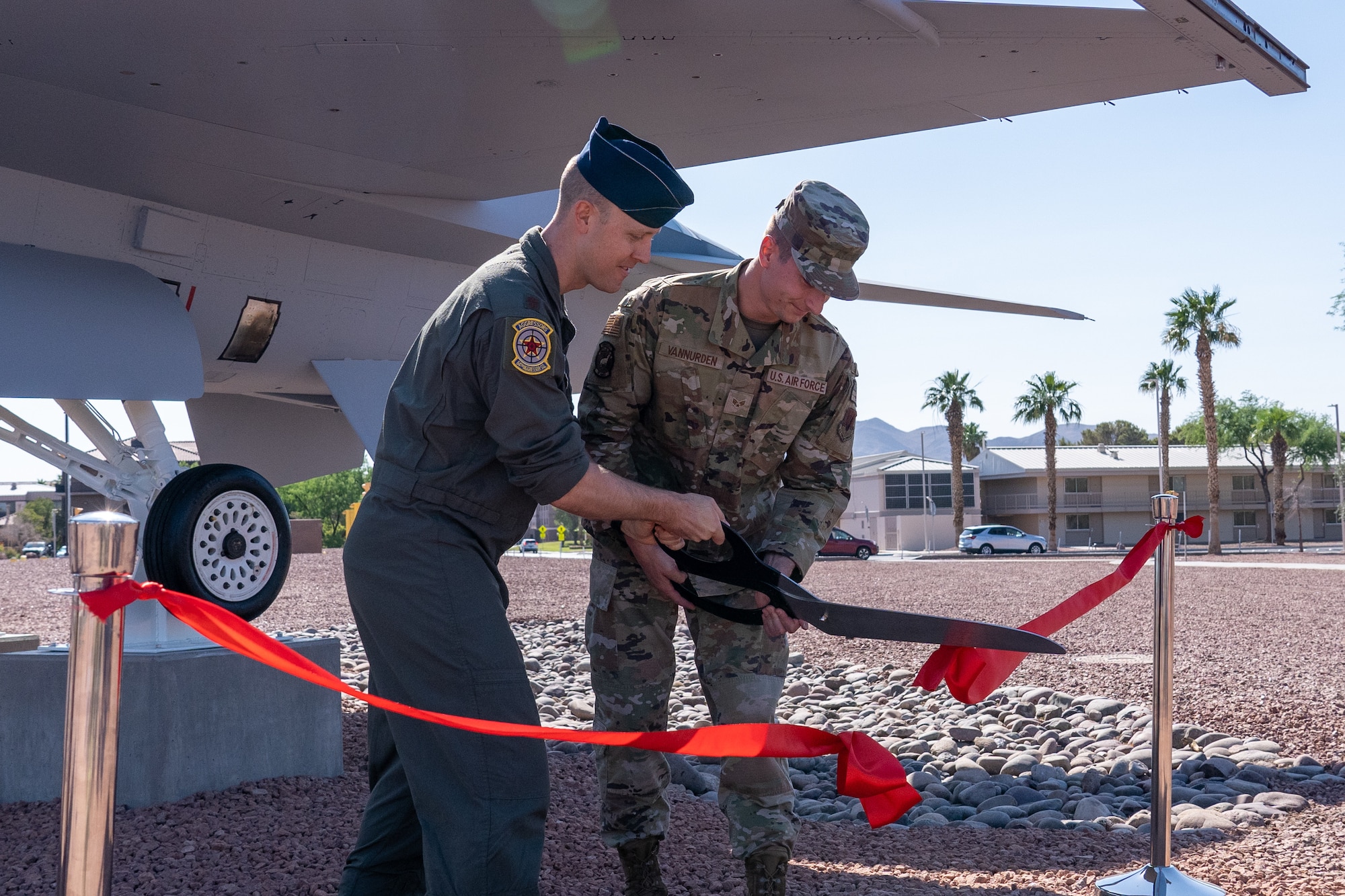 The aircraft was retired from the 64th Aggressor Squadron and repainted to resemble the Red Eagles of the 4477th Test and Evaluation Flight, the original aggressor squadron from the Cold War era to train U.S. pilots in fighting enemy style aircraft.