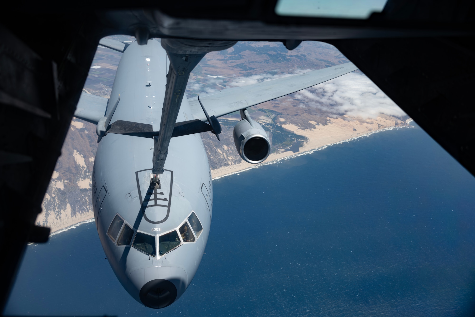 aircraft getting air refueling