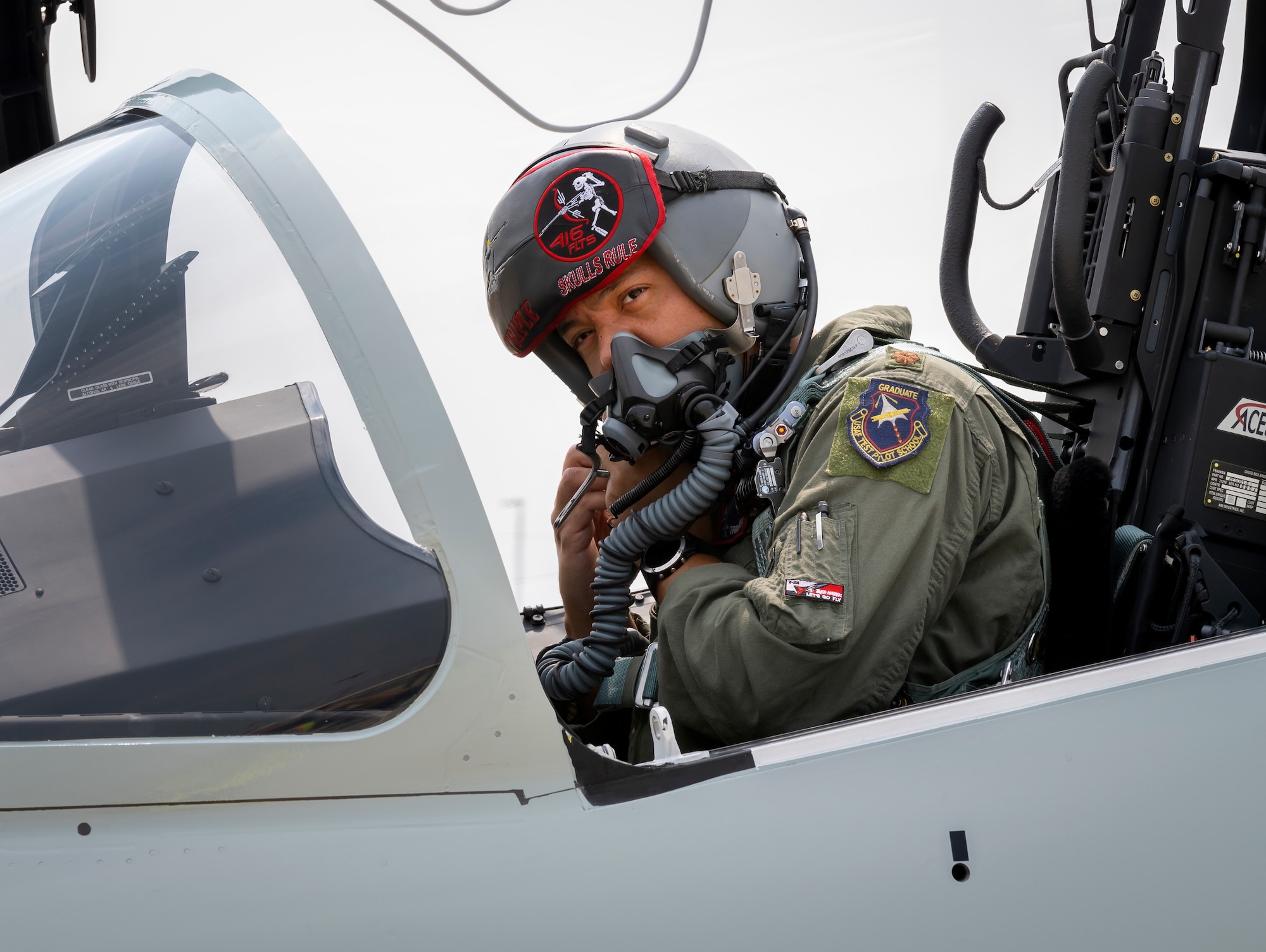 T-7A Red Hawk Engineering and Manufacturing Development First Flight, St. Louis Lambert International Airport - St. Louis, MO. MSF23-030 Series. Maj. Bryce Turner, 416th Flight Test Squadron became the first Air Force pilot to fly the T-7A Red Hawk, following a test flight at the Boeing aircraft delivery center in St. Louis, Missouri, June 28. (Photo courtesy of Boeing)