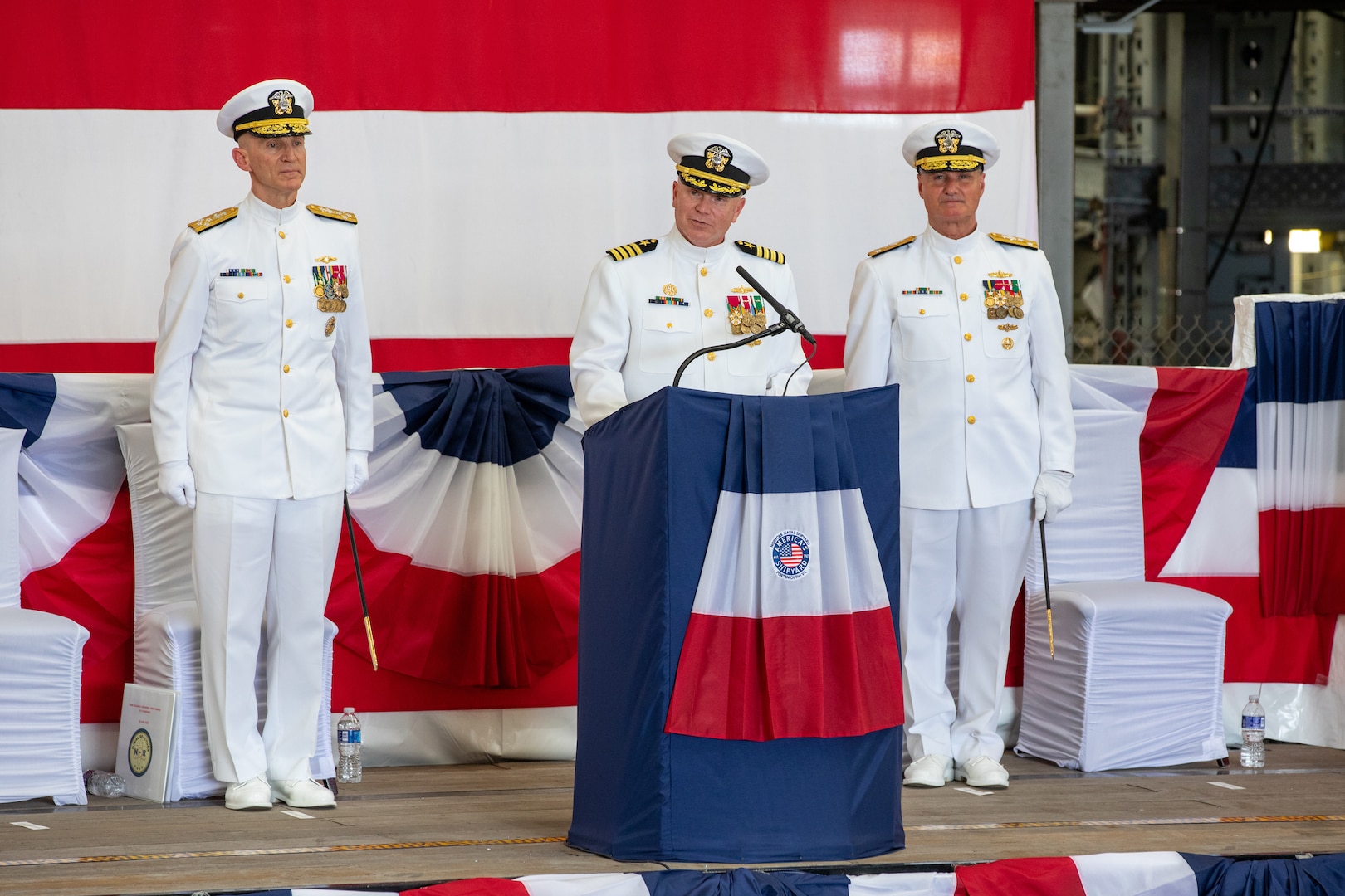 Capt. Jip Mosman assumed command of Norfolk Naval Shipyard (NNSY) as its 111th Shipyard Commander during the Change of Command Ceremony June 29.