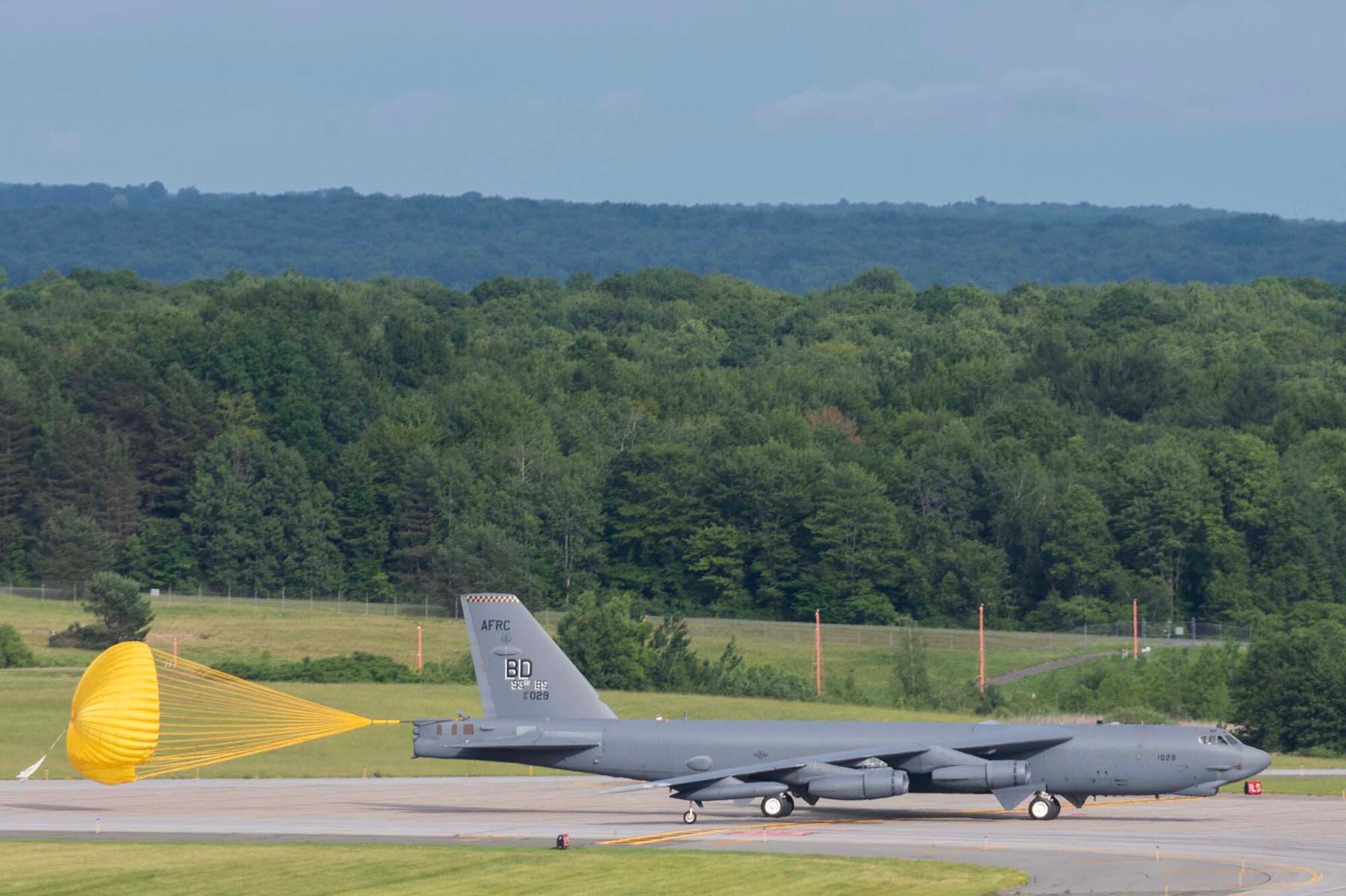 Photo of B-52 landing