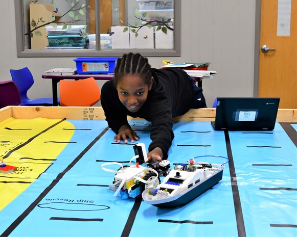 IMAGE: A student participates in the 2023 STEM Summer Academy at King George Middle School, June 22.