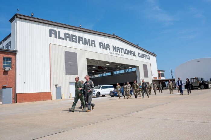 The 187th Fighter Wing has hosted a State Partnership program with the Romanian Air Force since 1993. The two air forces fly F-16 missions together at Dannelly Field. The 187th is scheduled to transition from F-16s to F-35s, and the wing also provided an F-35 conversion tour for Pană the Romanian delegation.