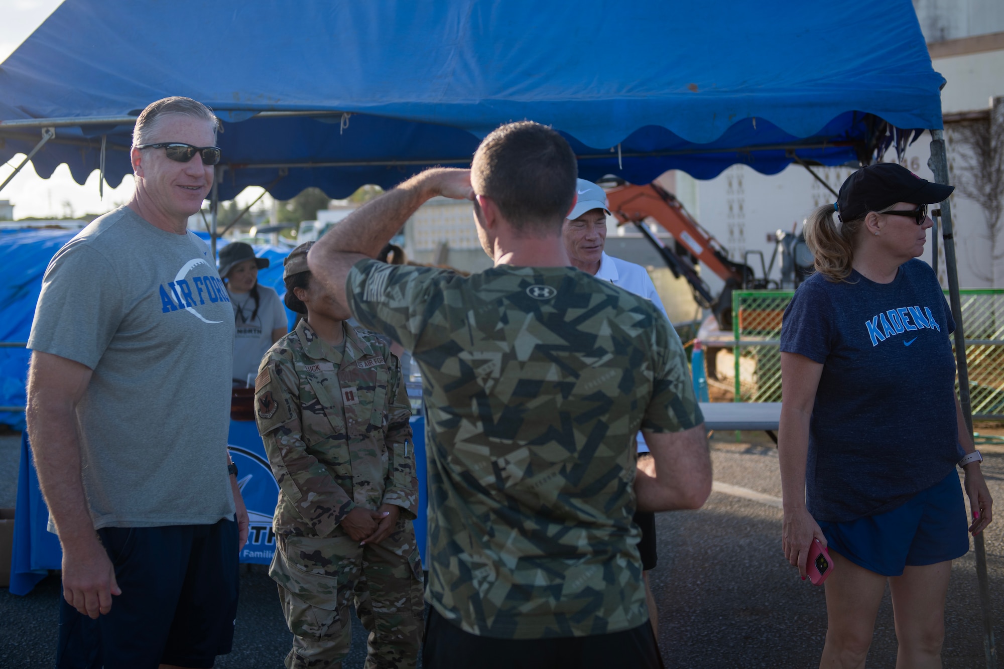 U.S. Air Force Brig. Gen. David Eaglin participates in unity walk.