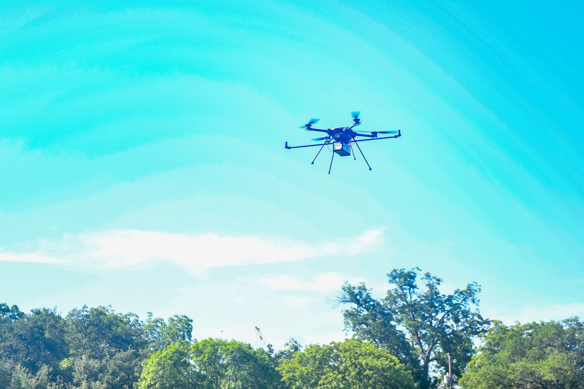 4 prop drone ascending