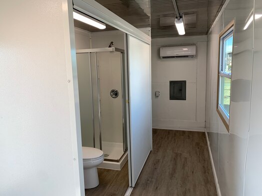  Green Latrine System is a containerized latrine system capable of operating exclusively on solar power.