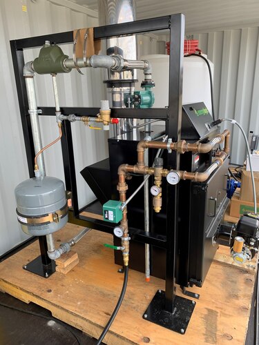 The WOB System processes used oil to provide hot water in remote operating locations.