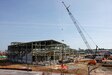 A topping out ceremony was held to celebrate the finalization of the structure for the future auditorium on Marine Corps Air Station Cherry Point, North Carolina, Feb. 22, 2023. The 22,000-square-foot station academic facility is part of the recovery construction to rebuild and modernize structures damaged by Hurricane Florence. The topping out ceremony is a celebration of the facility structure being completed and the next stage of construction beginning.