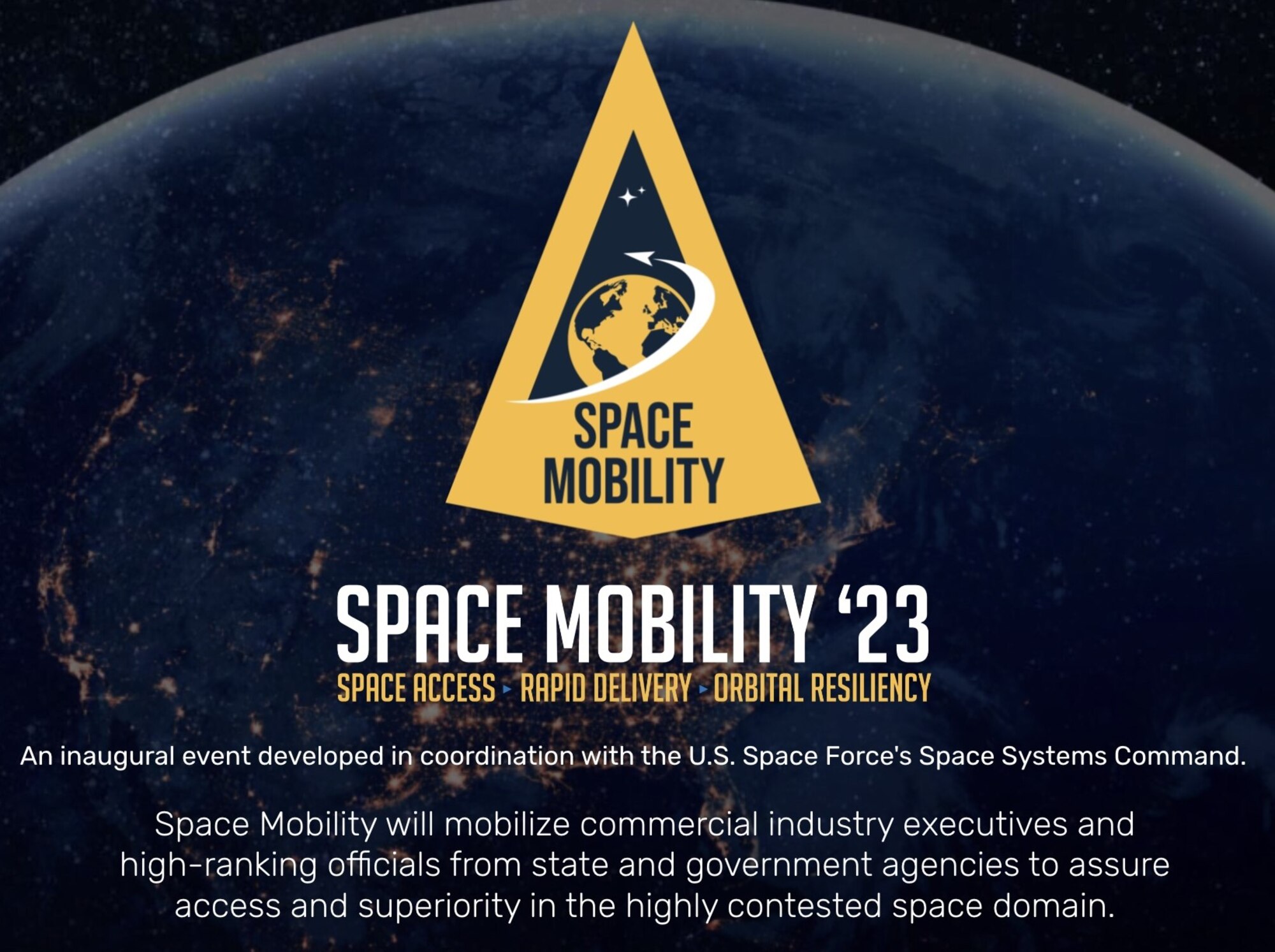 The Space Mobility Conference, hosted by Space Systems Command, gave an opportunity for the government and commercial industry to find ways to solve challenges through innovation in the space arena. Whiting closed out the conference discussing the unmatched advantages space has provided and evolved for more than 60 years.