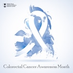 Blue ribbon for Colorectal Cancer Awareness Month