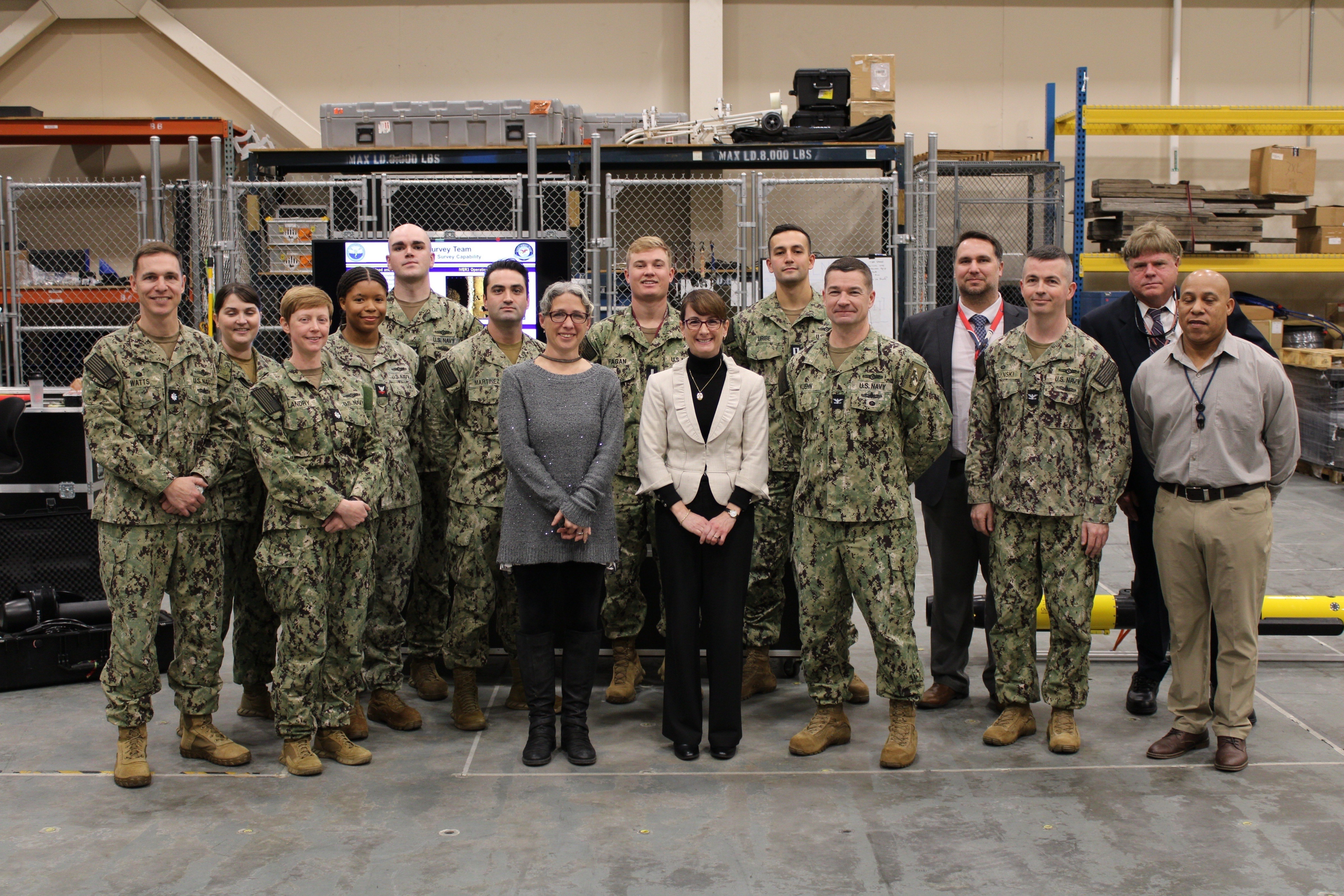 STENNIS SPACE CENTER——Naval Information Forces (NAVIFOR) recently visited Naval Oceanography for a two-day tour of its facilities and familiarization with its current operations, plans and programs, Jan. 24-25.


Ms. Elizabeth Nashold, Deputy Commander, NAVIFOR and CAPT Dave Kuehn, Chief of Staff NAVIFOR attended the visit and tour, engaging Sailors and Civilians for an in-depth look at how the Naval Oceanography enterprise conducts business.