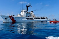 The Reliance-class medium endurance cutter USCGC Decisive (WMEC 629) conduct at sea engagements with the navy of Guatemala in the territorial seas of Guatemala on Oct. 25 - 26, 2021.