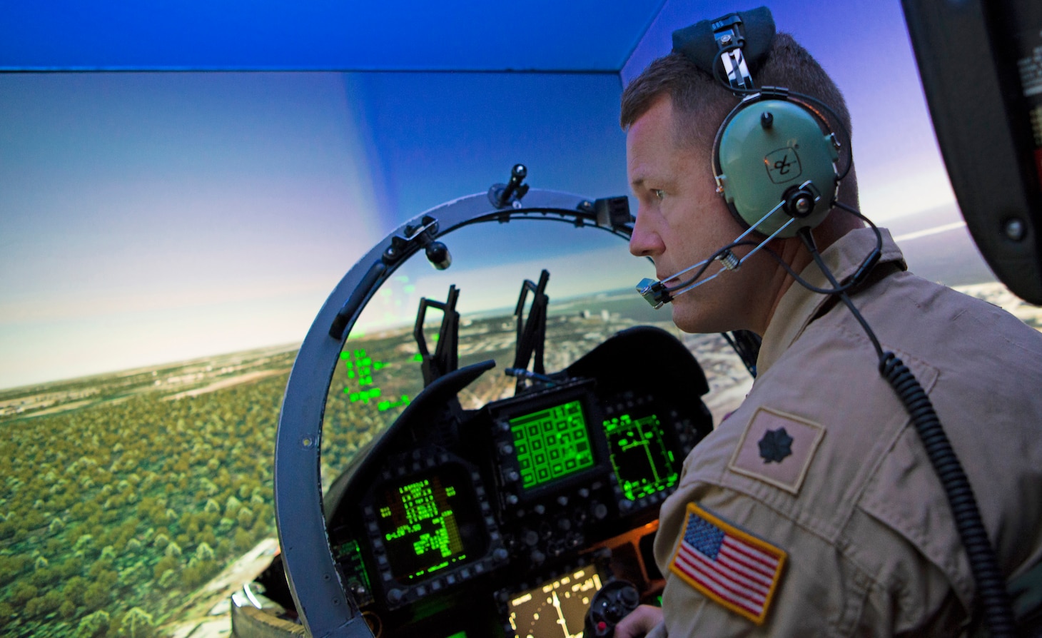 Then Cmdr. Frank Weisser practices solo pilot maneuvers currently performed by the Blue Angels in F/A-18 Hornets in the F/A-18 Super Hornet simulator to understand the differences in how the two aircraft handle. The pilots control the variables in the simulator and then scrutinize the results.