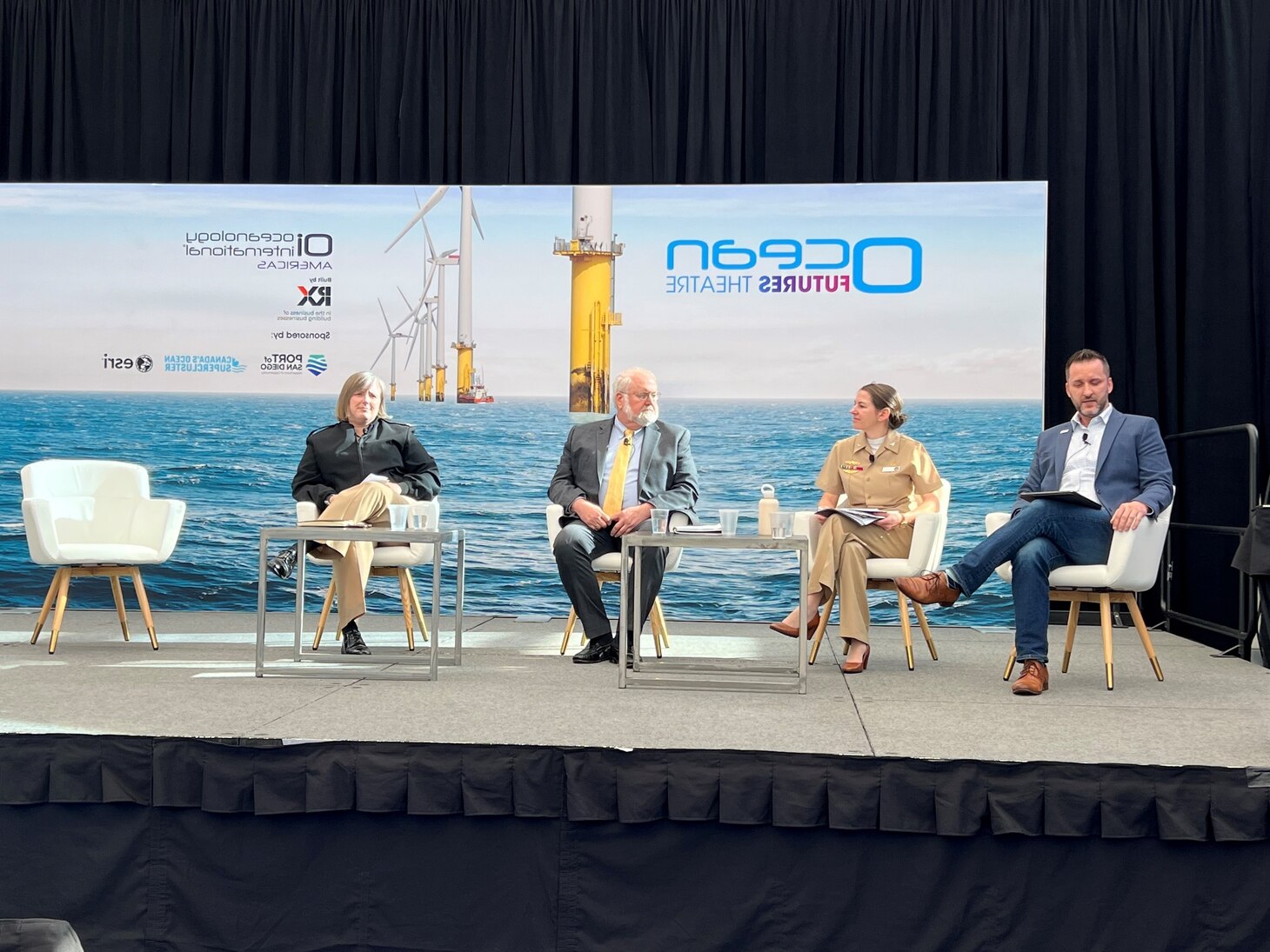 SAN DIEGO, Calif. —Rear Adm. Ron Piret, Commander, Naval Meteorology and Oceanography Command (CNMOC) gave an address as a co-keynote speaker and participated in an in-depth panel discussion during the San Diego-based ocean science, technology, and engineering conference—Oceanology International Americas (OiA) 2023, Feb. 14-16.

Piret highlighted challenges and successes of the Naval Oceanography workforce family, comprised of 2,500 Sailors and Civilians, who are experts on everything science from the ocean floor to the farthest known star;  using that expertise as a critical part of our nation’s Navy.