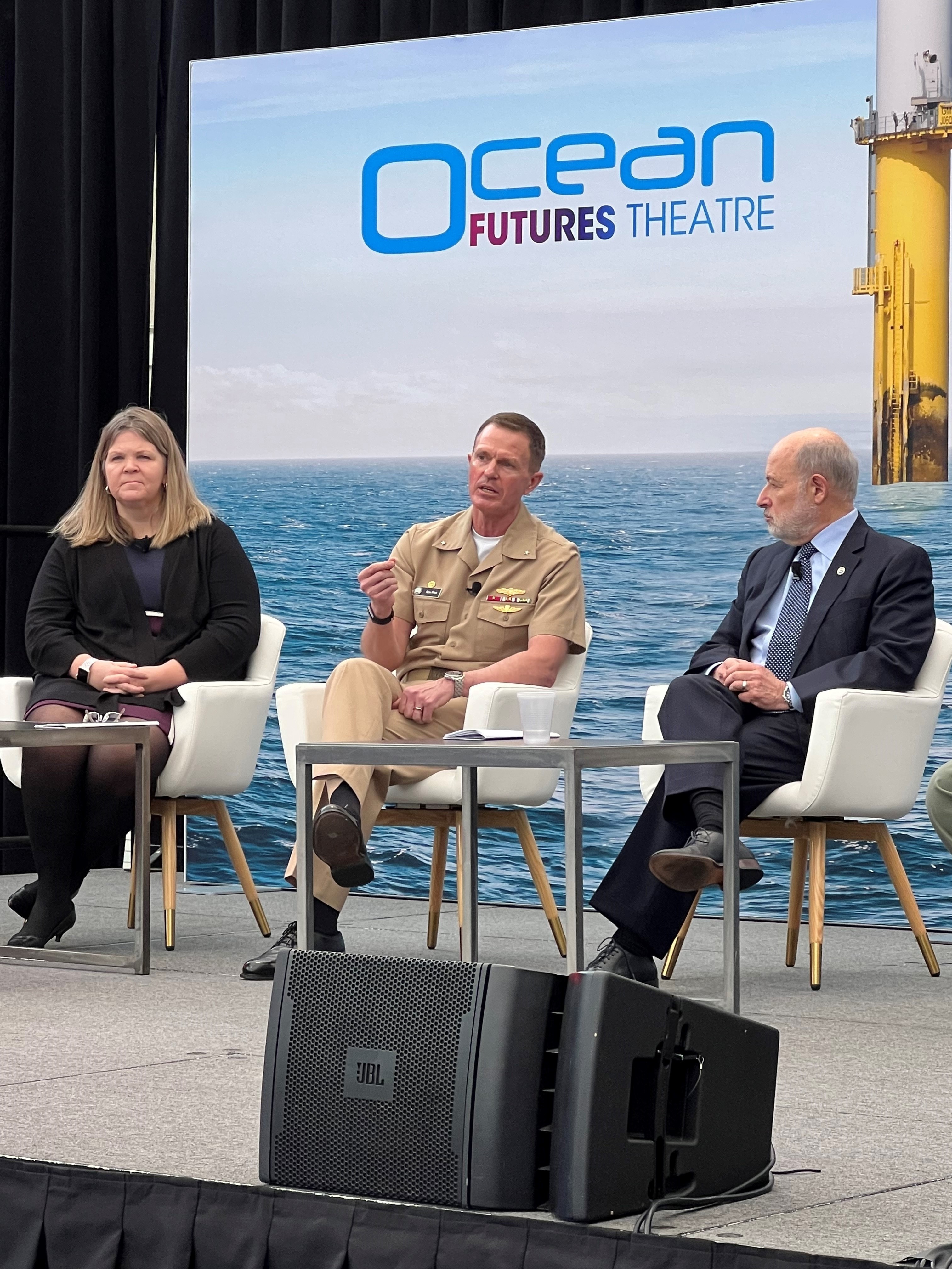 SAN DIEGO, Calif. —Rear Adm. Ron Piret, Commander, Naval Meteorology and Oceanography Command (CNMOC) gave an address as a co-keynote speaker and participated in an in-depth panel discussion during the San Diego-based ocean science, technology, and engineering conference—Oceanology International Americas (OiA) 2023, Feb. 14-16.

Piret highlighted challenges and successes of the Naval Oceanography workforce family, comprised of 2,500 Sailors and Civilians, who are experts on everything science from the ocean floor to the farthest known star;  using that expertise as a critical part of our nation’s Navy.