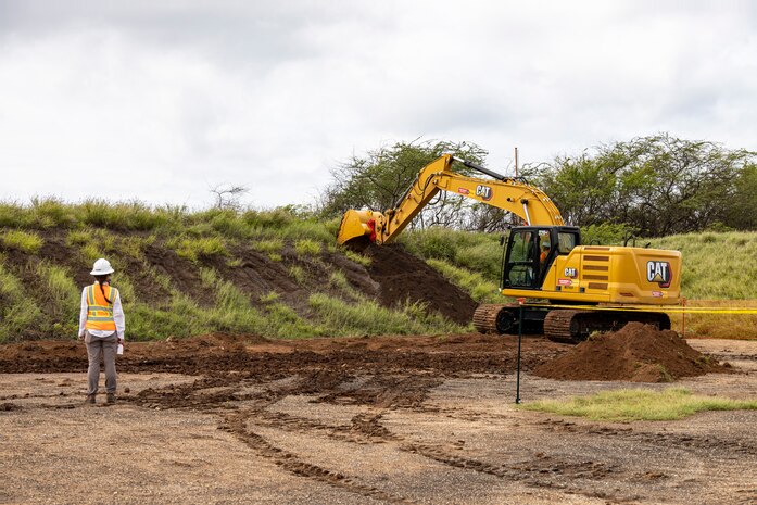 Operational Range Clearance and Maintenance commenced for Marine Corps Base Hawaii, Pu’uloa Training Facility, Foxtrot Range, Feb. 23, 2023. The ORC serves to remove unexploded ordinance and range debris from the operational ranges and the mining of munitions from the impact berms on ranges. Routine clearance and maintenance ensure the safety and sustainability of Marine Corps ranges and training areas.