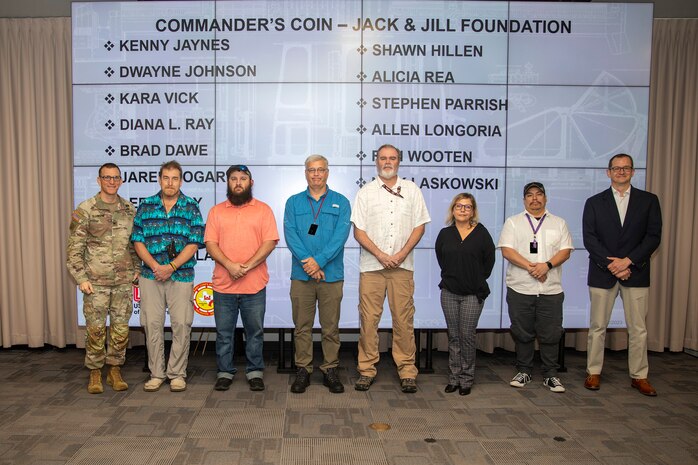 U.S. Army Corps of Engineers (USACE) Galveston District Commander Col. Rhett Blackmon [left] recognizes several "Champions of the Coast" for their efforts during an awards ceremony, March 2, 2023.

The ceremony recognized employees for their significant individual achievements and group accomplishments during the second quarter of Fiscal Year 2023.