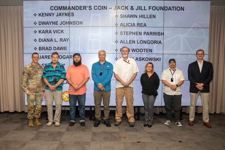 U.S. Army Corps of Engineers (USACE) Galveston District Commander Col. Rhett Blackmon [left] recognizes several "Champions of the Coast" for their efforts during an awards ceremony, March 2, 2023.

The ceremony recognized employees for their significant individual achievements and group accomplishments during the second quarter of Fiscal Year 2023.