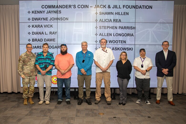 U.S. Army Corps of Engineers (USACE) Galveston District Commander Col. Rhett Blackmon [left] recognizes several "Champions of the Coast" for their efforts during an awards ceremony, March 2, 2023.

The ceremony recognized employees for their significant individual achievements and group accomplishments during the second quarter of Fiscal Year 2023.