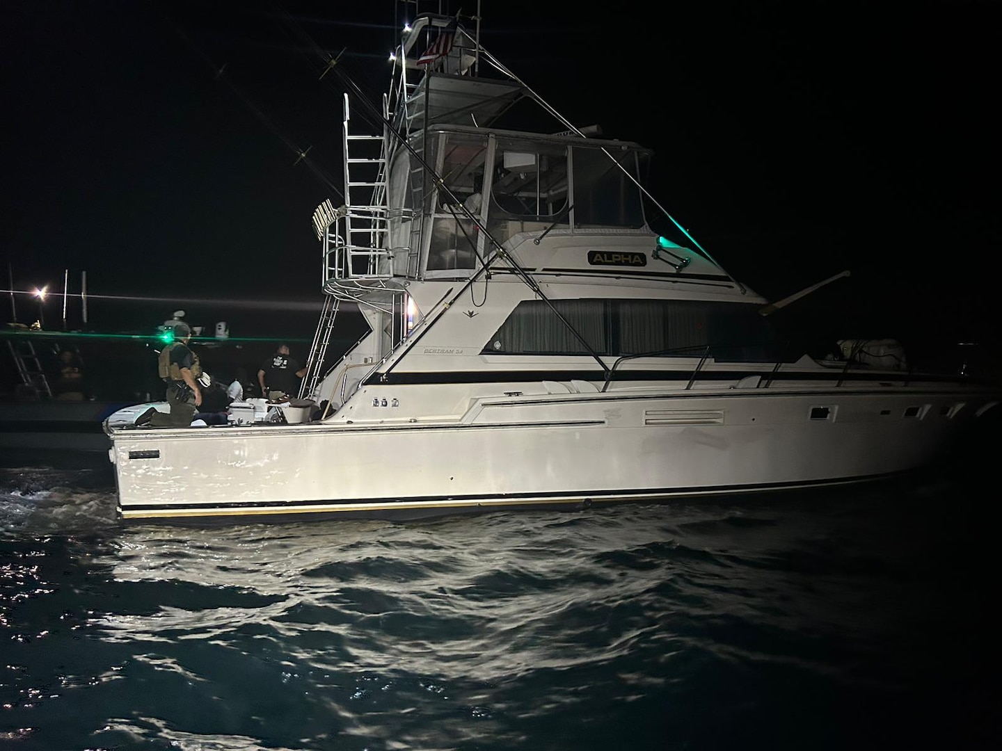 A Customs and Border Protection Air and Marine Operations boat crew alerted Sector Miami watchstanders of this suspicious vessel Feb. 22, 2023, in the vicinity of St. Lucie Inlet, Florida. The people were repatriated Haiti on March 3, 2023. (U.S. Coast Guard photo)