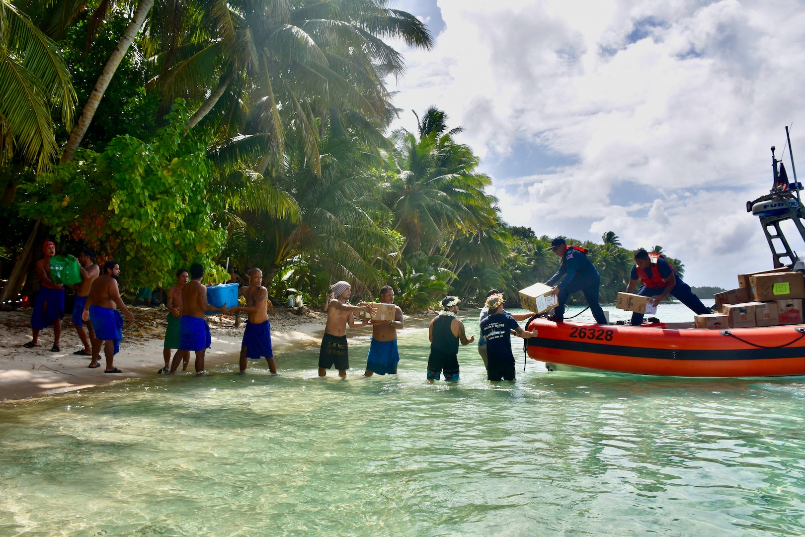 U.S. Coast Guard delivers 4,500 lbs of supplies to Federated States of Micronesia atolls