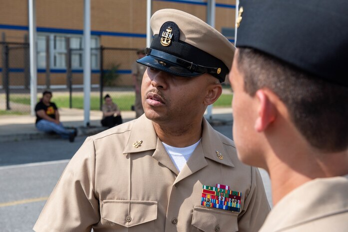 PANAMA CITY, Fla - Naval Support Activity Panama City Commanding Officer, Cmdr. Michael Mosi and CSEL Duriel  Crittenden officiated the annual inspection, pass, and review for Arnold High School on 2 March 2023.