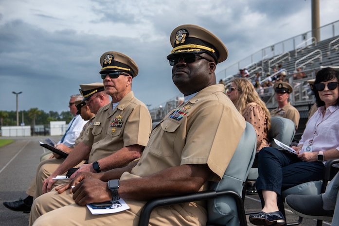 PANAMA CITY, Fla - Naval Support Activity Panama City Commanding Officer, Cmdr. Michael Mosi and CSEL Duriel  Crittenden officiated the annual inspection, pass, and review for Arnold High School on 2 March 2023.