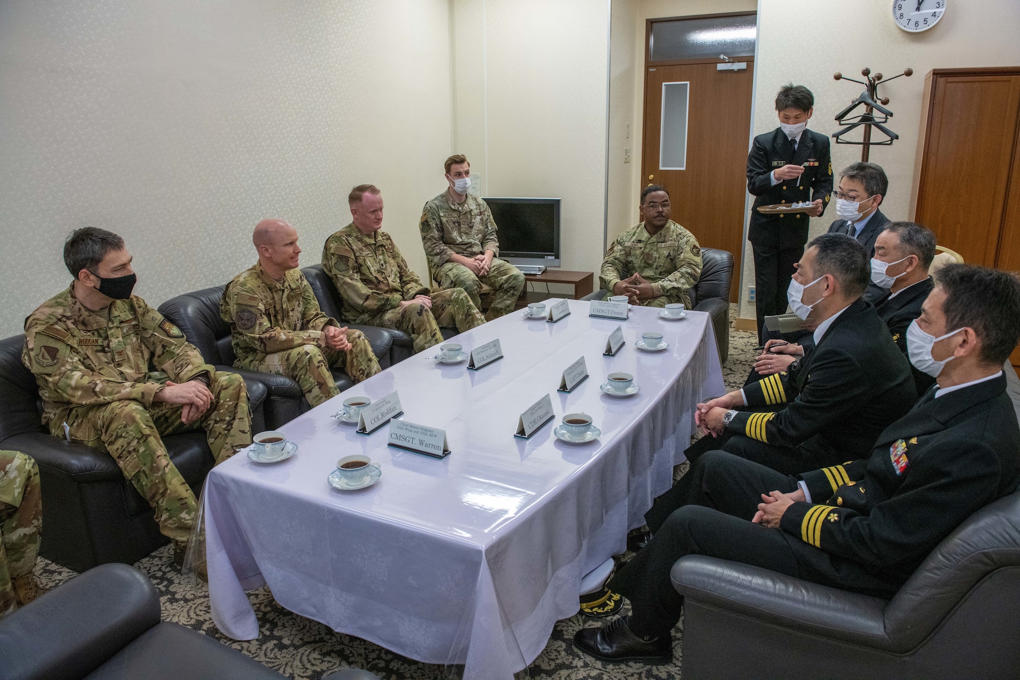 U.S. Air Force leadership meet with members of Japan Maritime Self-Defense Force