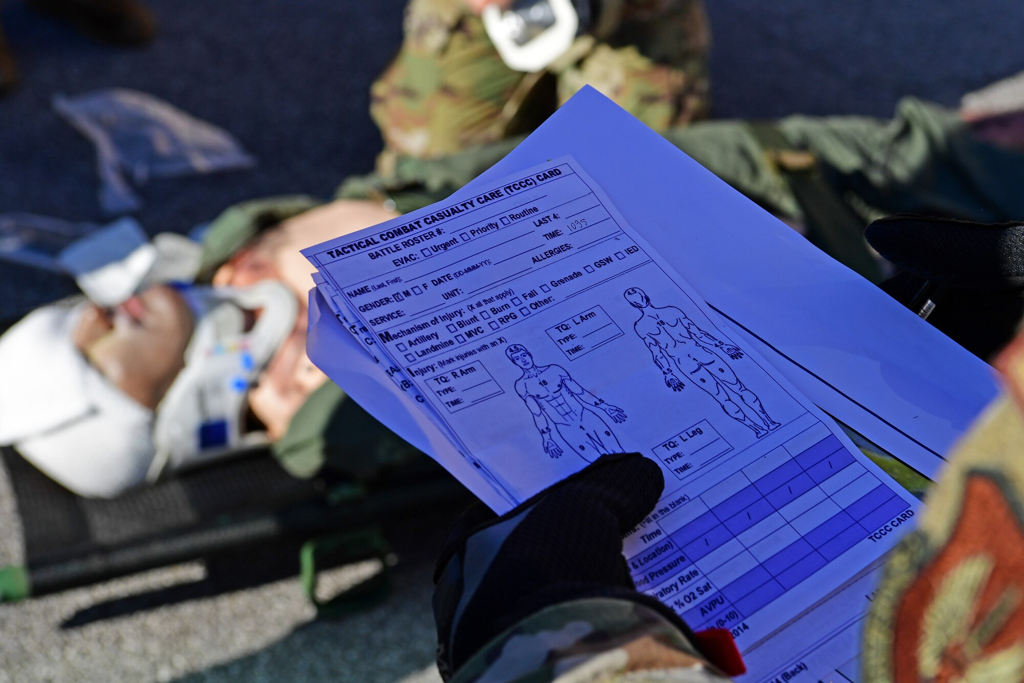 U.S. Airmen from the 31st Medical Group and Italian Air Force medical personnel simulate transporting injured patients during a joint training event at Aviano Air Base, Italy, Feb. 14, 2023.